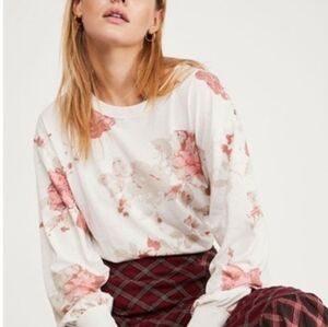 Free People Arielle Printed Long Sleeve top